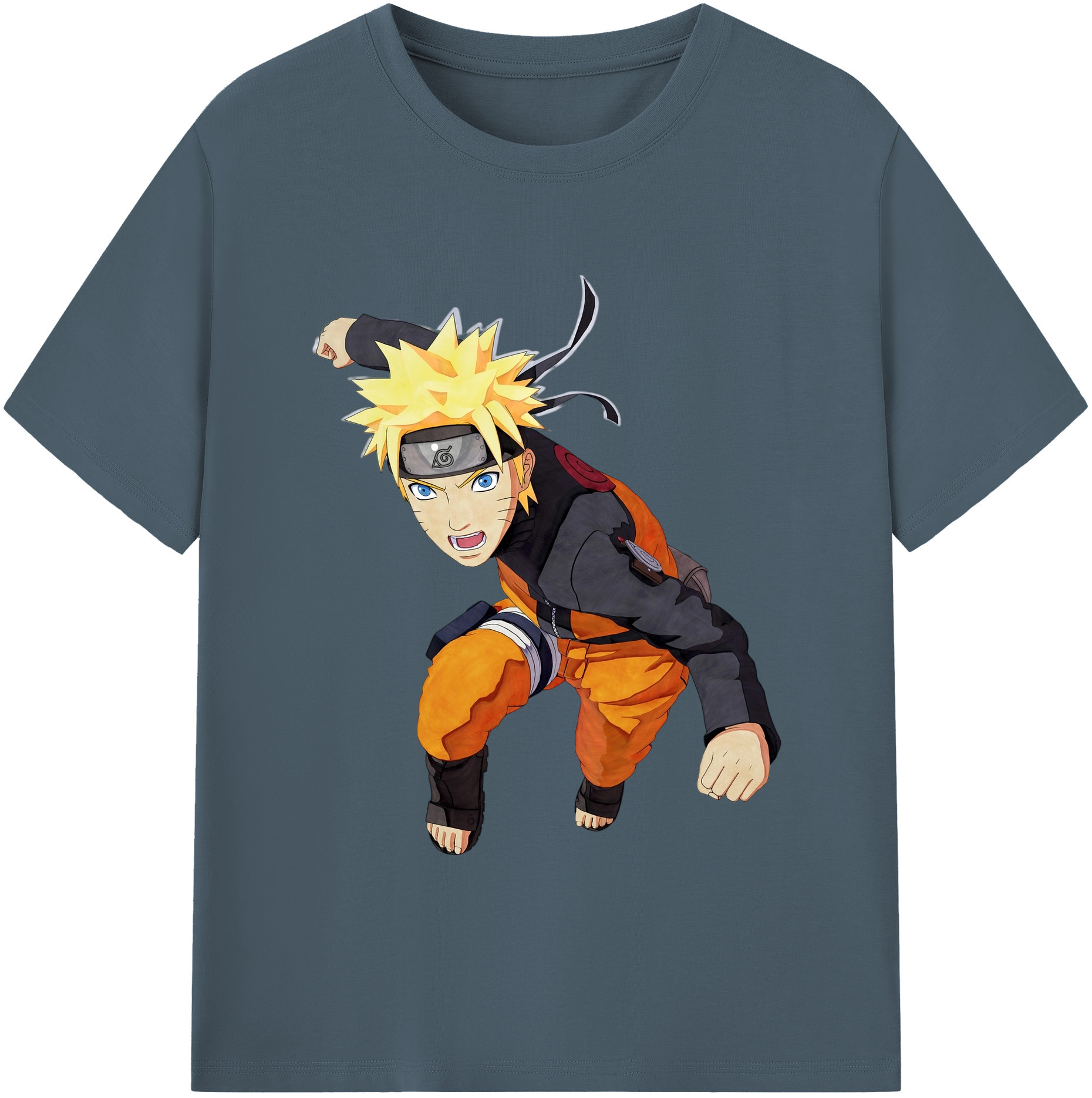 （画像用） NARUTO -ナルト- うずまき ナルト Uzumaki Naruto 綿100％半袖Tシャツ（フロントプリント）
